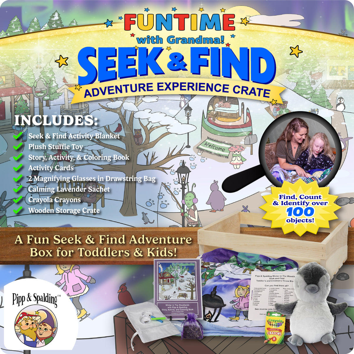 Pipp & Spalding Funtime with Grandma! Winter in The Woodlands Experience Gift Crate