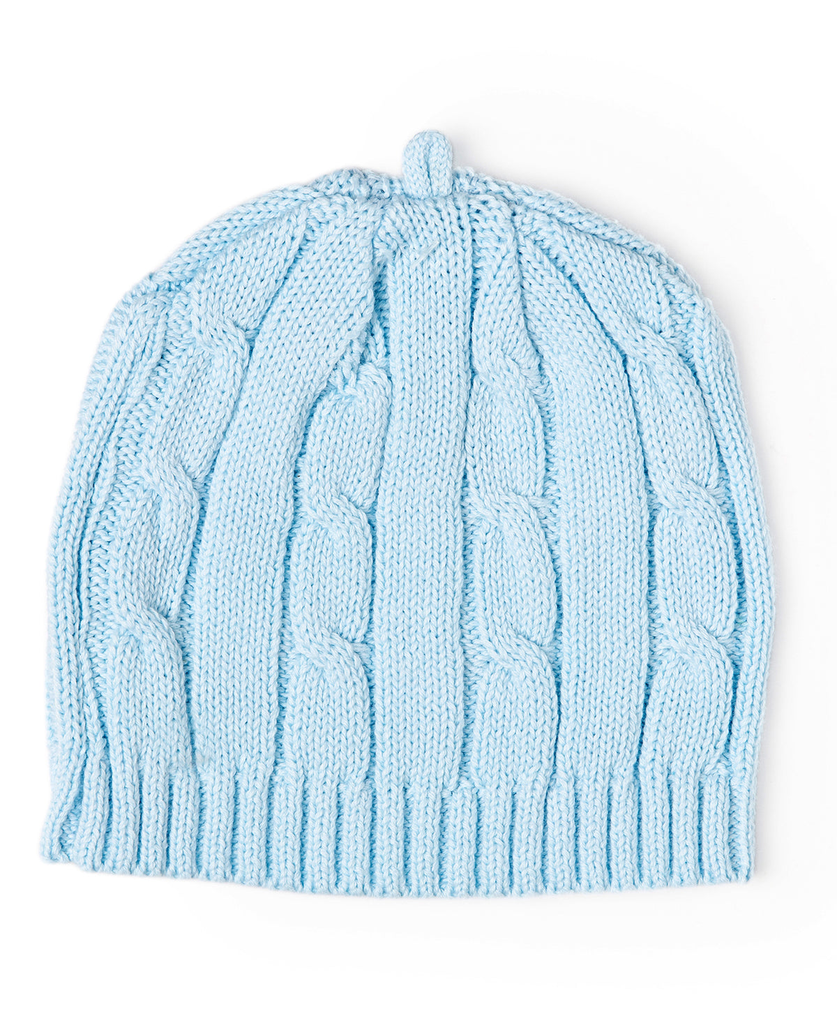 Baby Mode Signature Baby Boys and Girls Beanie Hat Cable Knit, 0-6M, Blue
