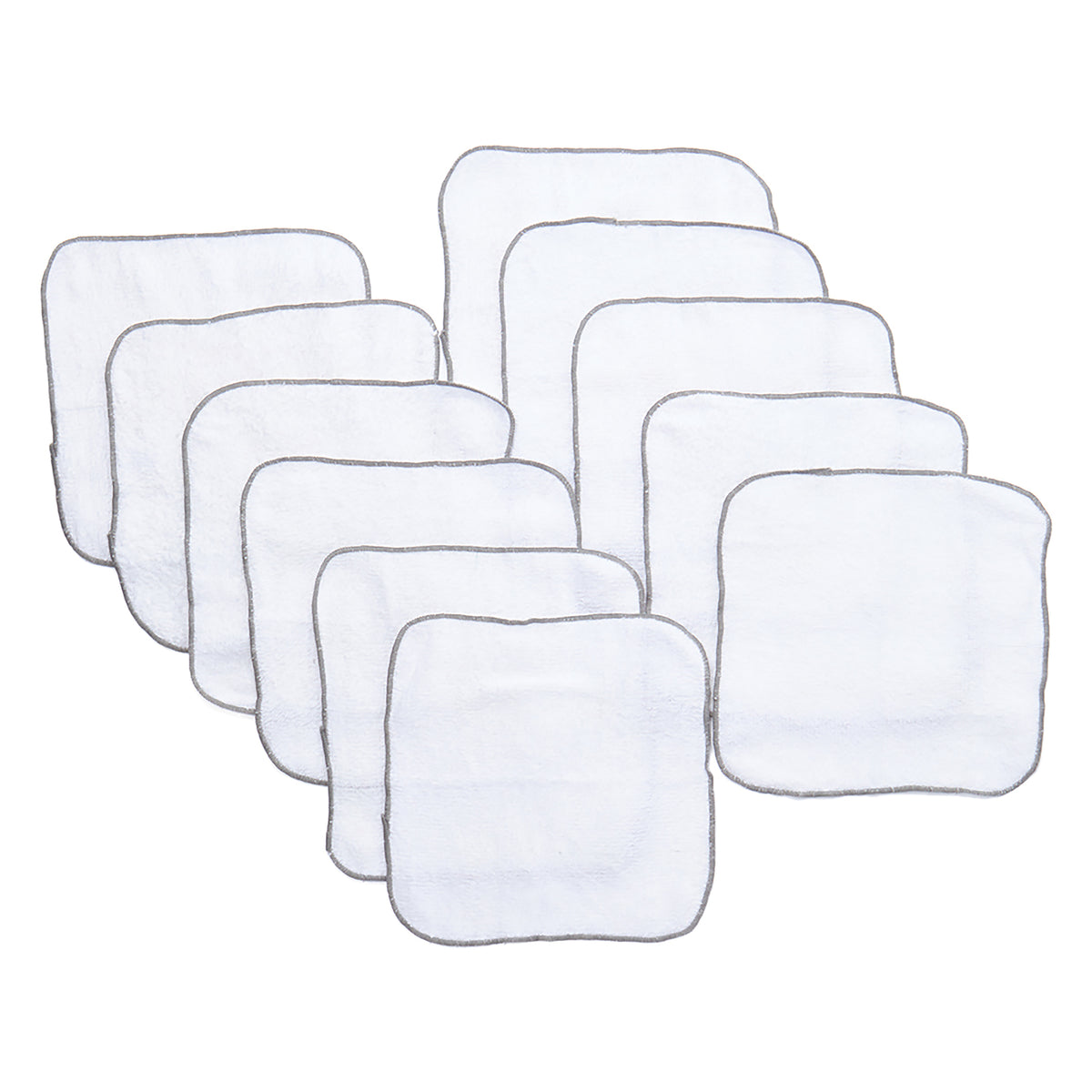 necessities by tendertyme Baby Boys and Girls 10 Pack Terry Baby Washcloths, Gray