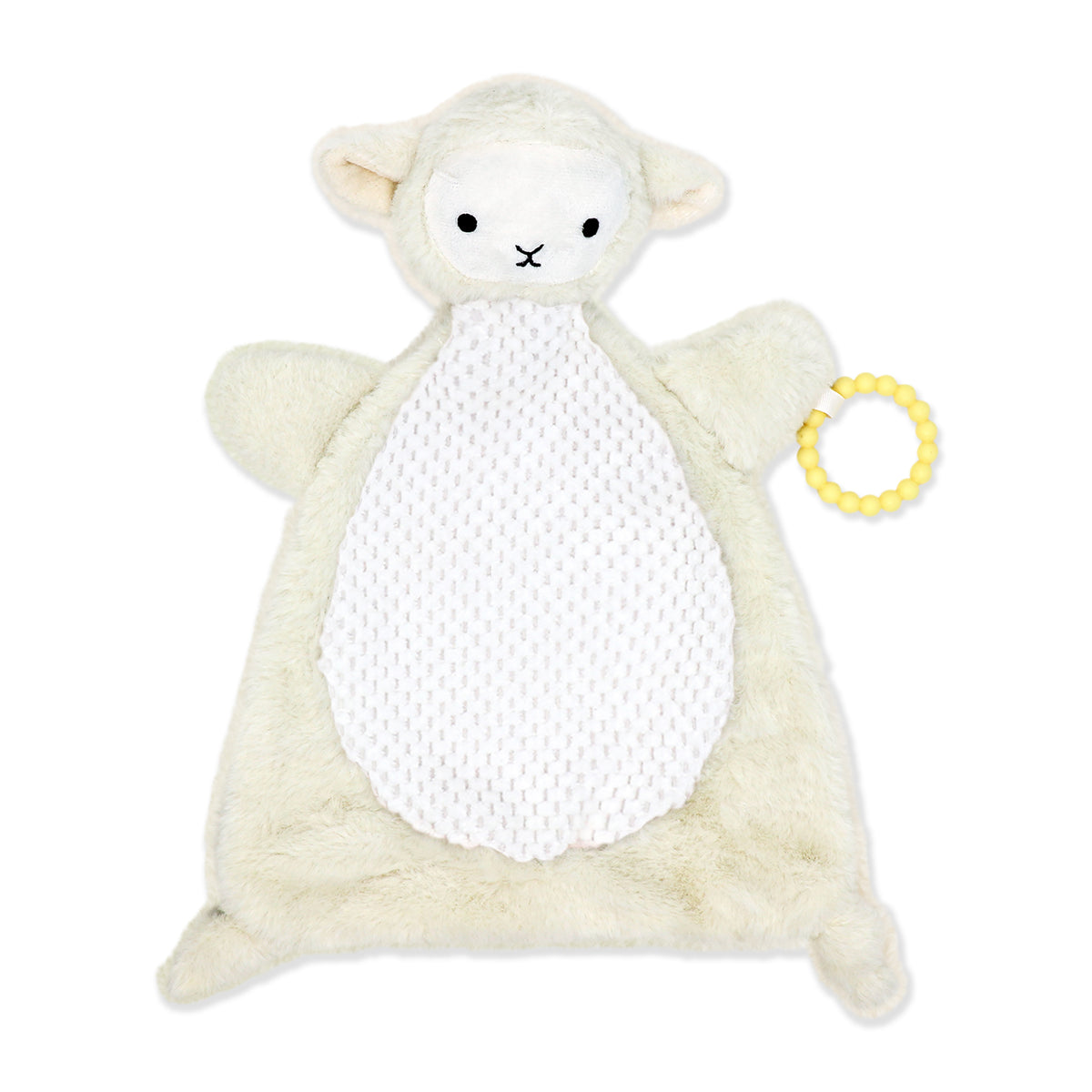 Jesse & Lulu Baby Boys and Baby Girls Flat Plush Activity Toy, Lamb