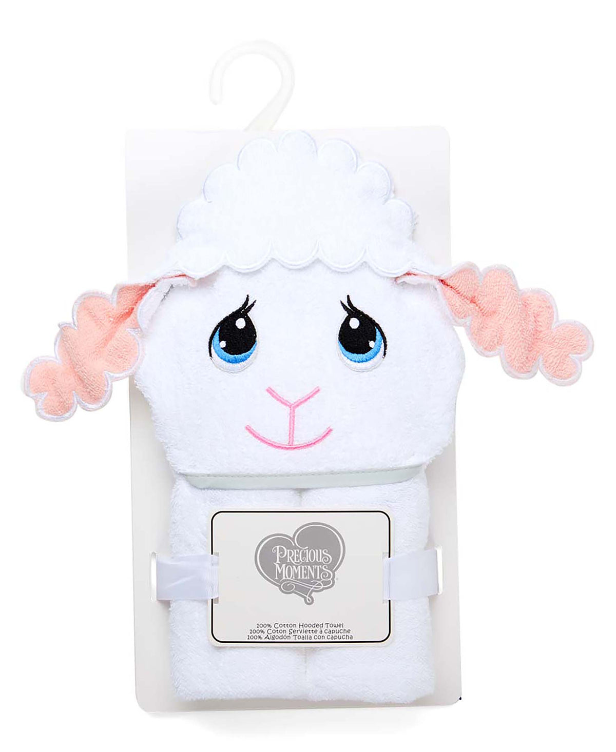 Precious Moments Baby Boy and Baby Girls Precious Moments Hooded Bath Towel, Lamb