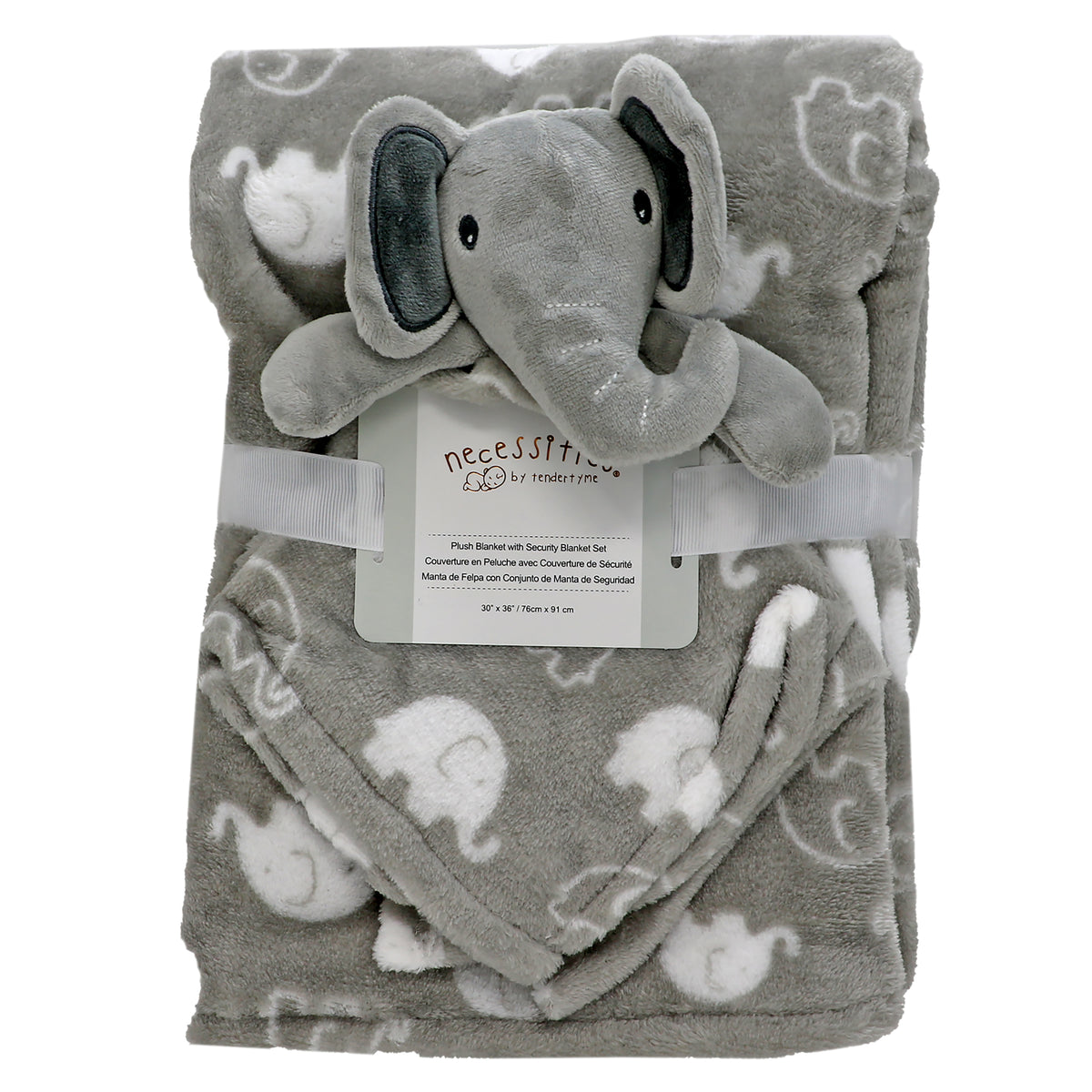 Baby Mode Baby Boys and Baby Girls Blanket with Matching Elephant Lovey Nunu