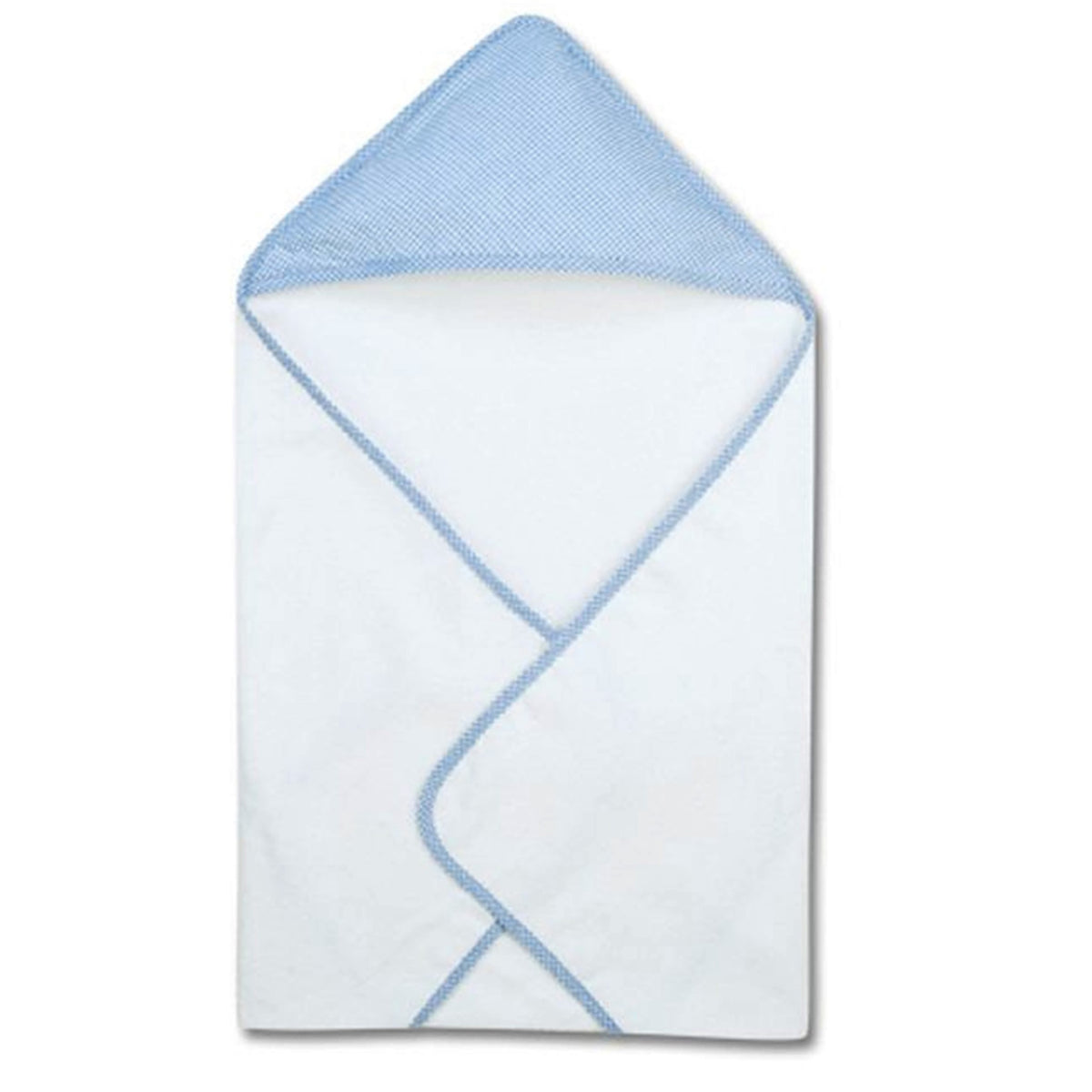 Baby Mode Signature Baby Boys and Girls Bath Towel with Piping, Blue