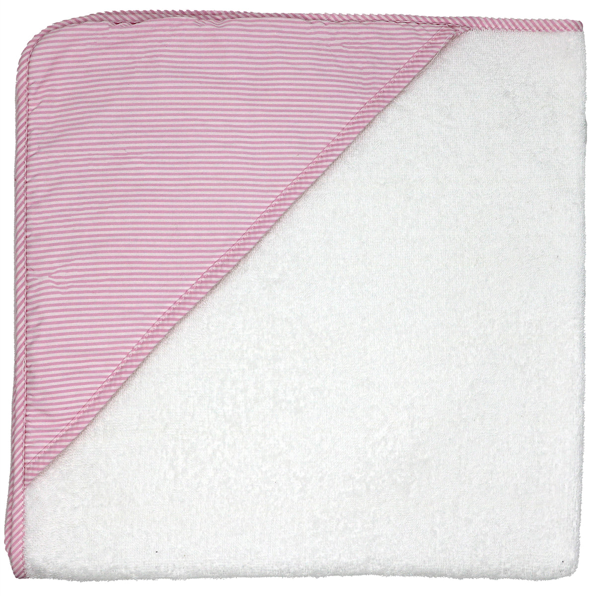 Baby Mode Signature Baby Boys and Girls Bath Towel with Piping, Pink
