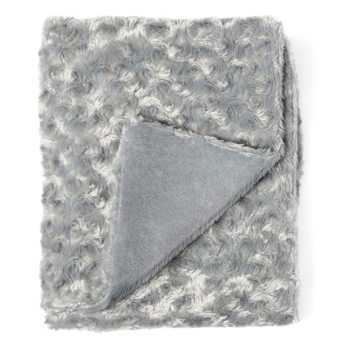 necessities by tendertyme Baby Boys and Girls Curly Plush Blanket, Gray