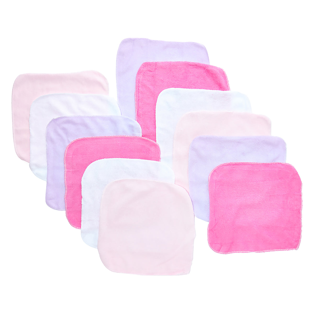 necessities by tendertyme Baby Boys and Girls Lollipop Baby Washcloth Gift Set, Pink