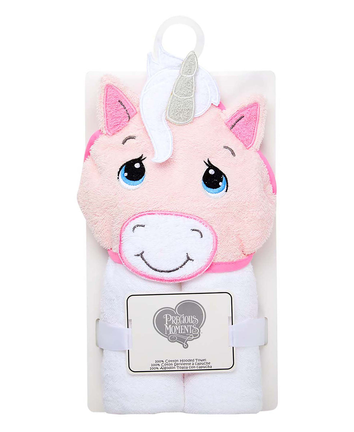 Precious Moments Baby Boy and Baby Girls Precious Moments Hooded Bath Towel, Unicorn