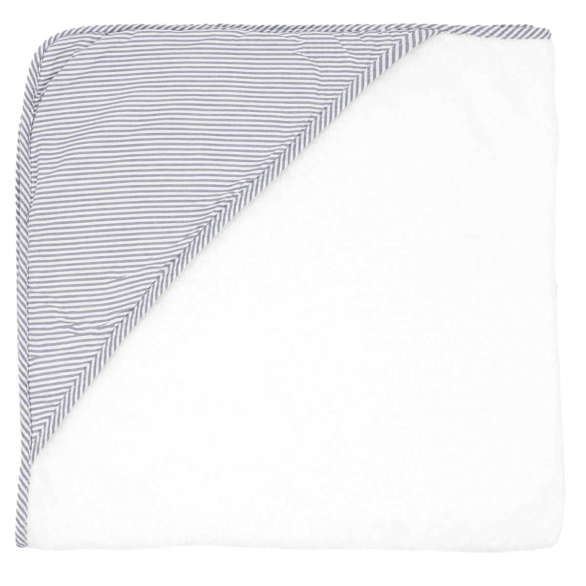 Baby Mode Signature Baby Boys and Girls Bath Towel with Piping, Gray