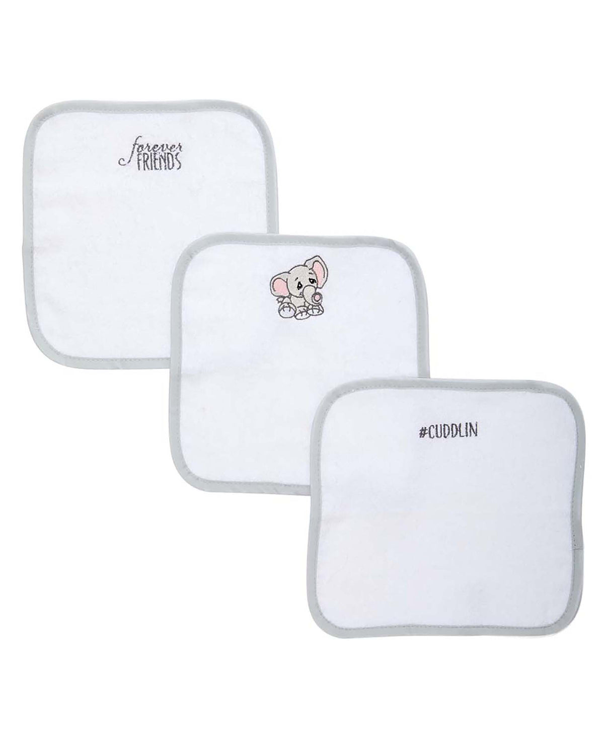 Precious Moments Baby Boys and Baby Girls Precious Moments 3 Piece Baby Washcloths, Elephant
