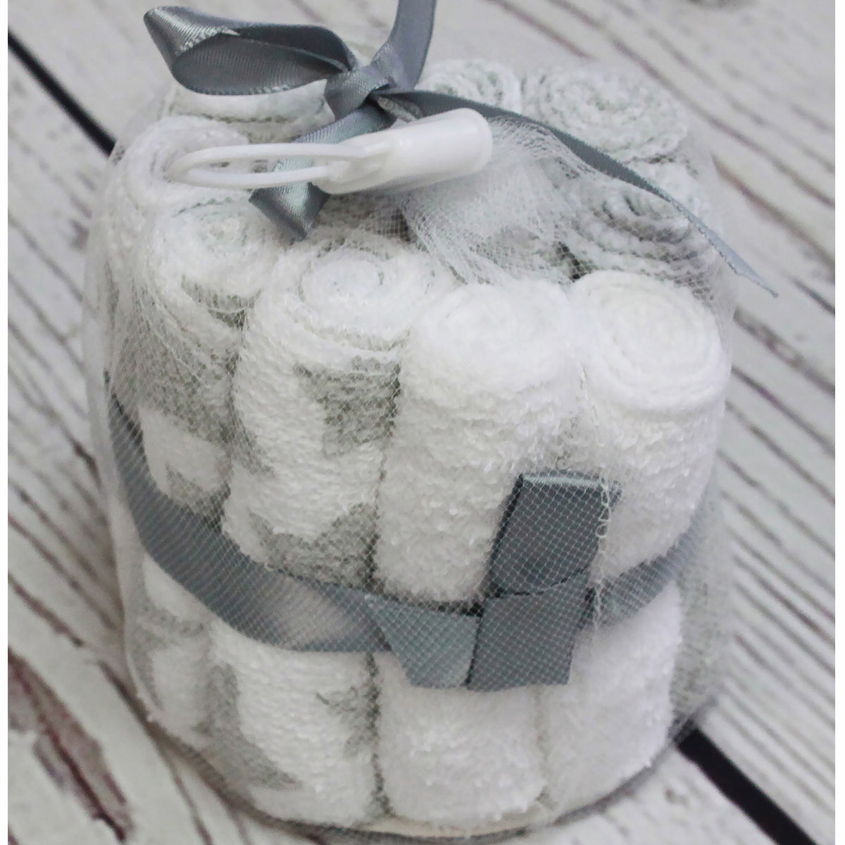 Jesse & Lulu Baby Boys and Girls 12 Baby Washcloths Gift Set, Gray