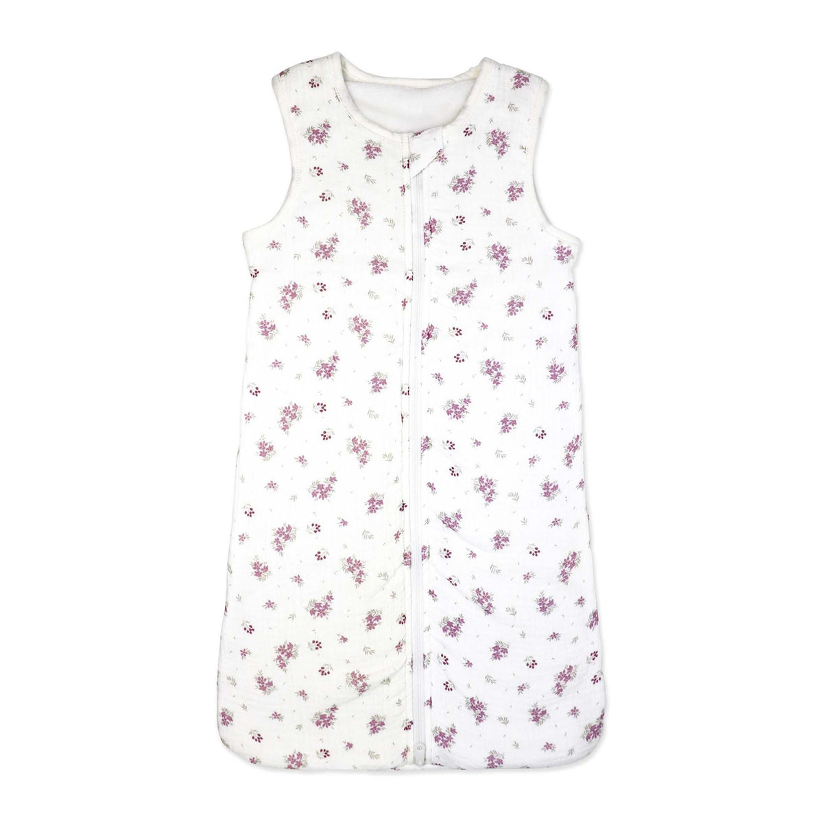 Baby Mode Baby Girls Muslin Sleep Sack Purple Floral, 6-12M