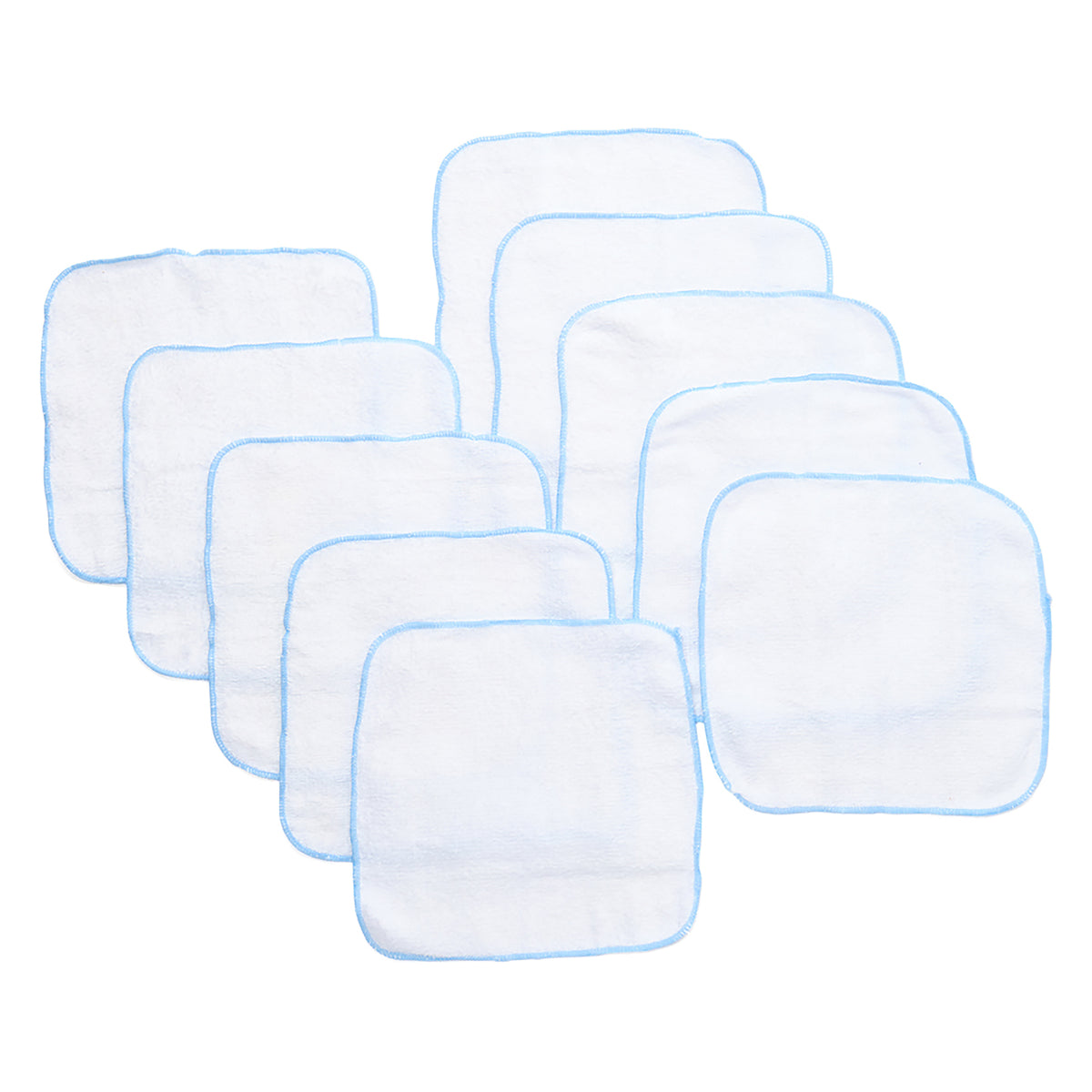 necessities by tendertyme Baby Boys and Girls 10 Pack Terry Baby Washcloths, Blue