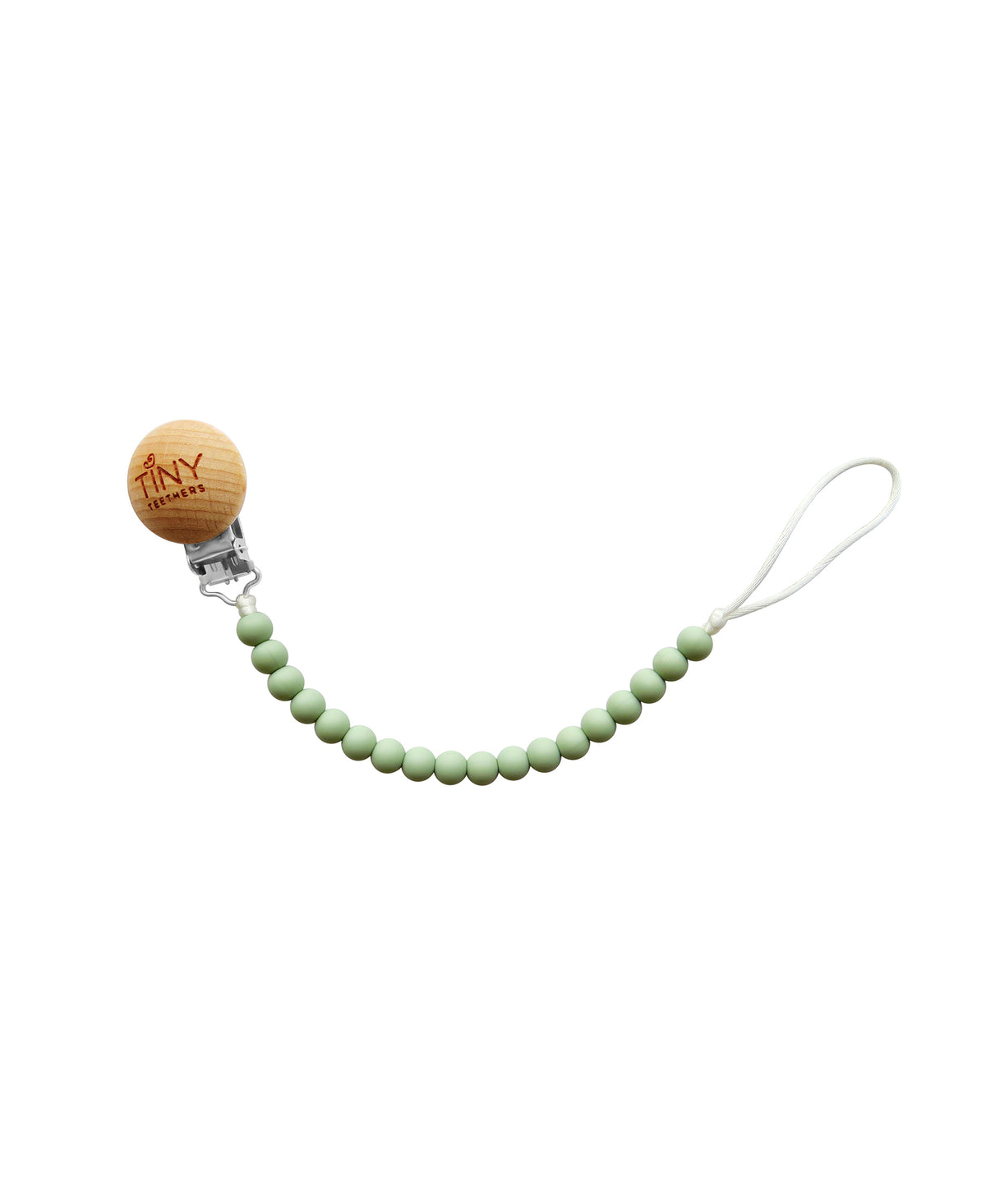 Tiny Teethers Designs Baby Boys and Baby Girls Silicone Pacifier Clip, Sage