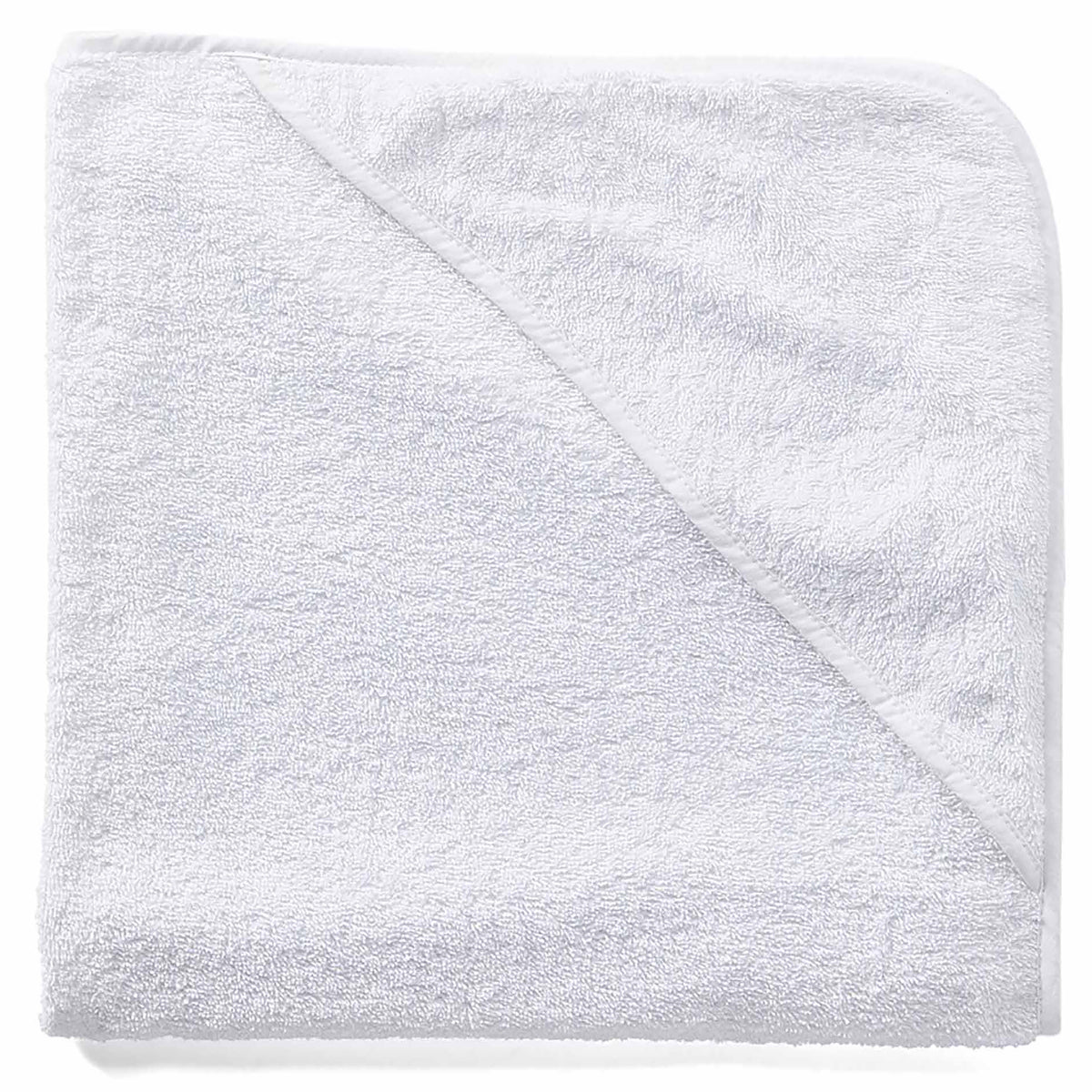Baby Mode Signature Baby Boys and Girls Bath Towel with Piping, White