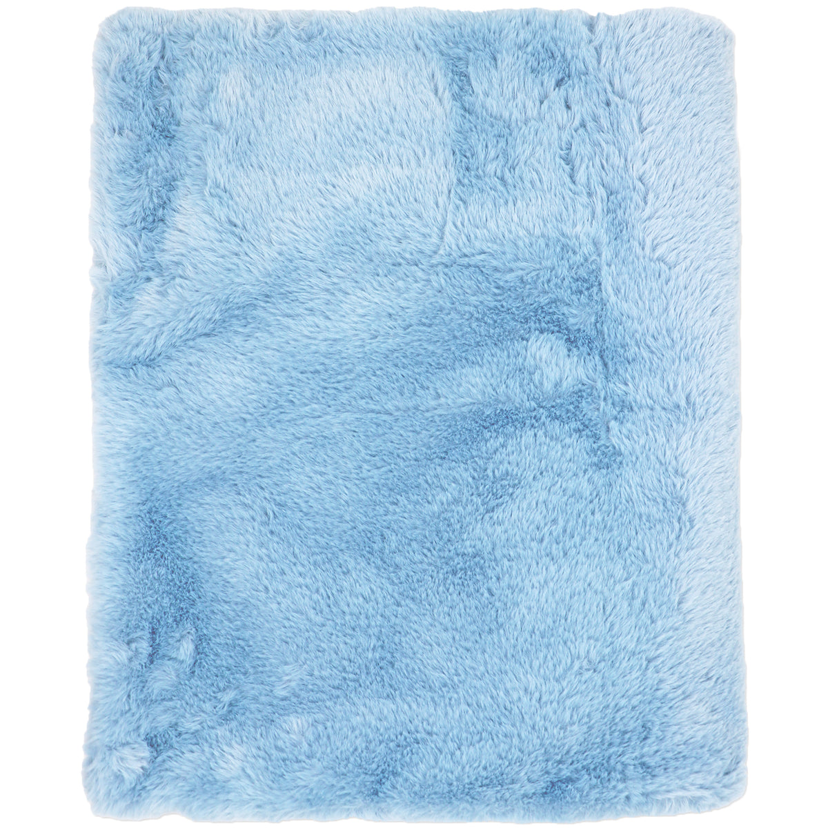3 Stories Trading Company Baby Boys and Baby Girls Faux Fur 3 Piece Baby Blanket Gift Set, Blue