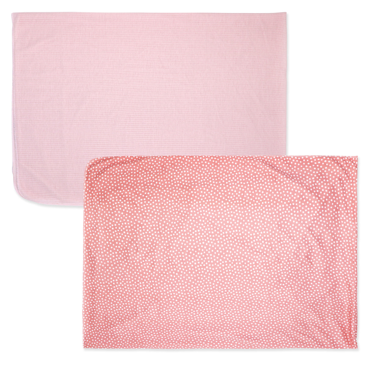 3 Stories Trading Company Baby Boys and Baby Girls Faux Fur 3 Piece Baby Blanket Gift Set, Coral