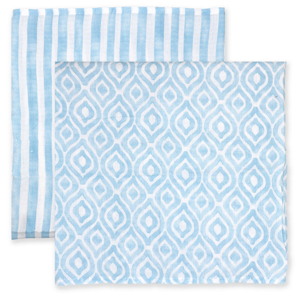 3 Stories Trading Company Baby Boys and Baby Girls 3 Piece Embossed Baby Blanket Gift Set, Blue Trucks