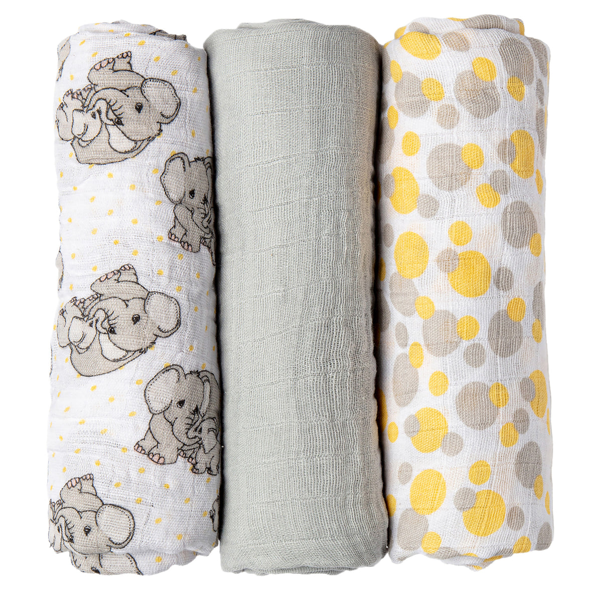 3 Stories Trading Company Baby Boys and Baby Girls 8 Piece Precious Moments Elephants Baby Gift Set, Neutral