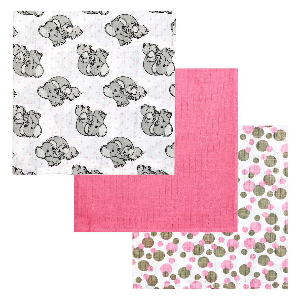 3 Stories Trading Company Baby Boys and Baby Girls 8 Piece Precious Moments Elephants Baby Gift Set, Pink