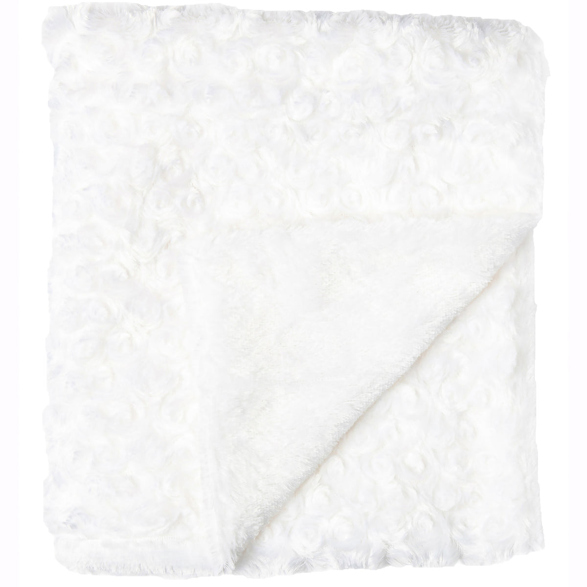 Baby Mode Baby Boys and Girls Plush Blanket with Nunu Gift Set, White