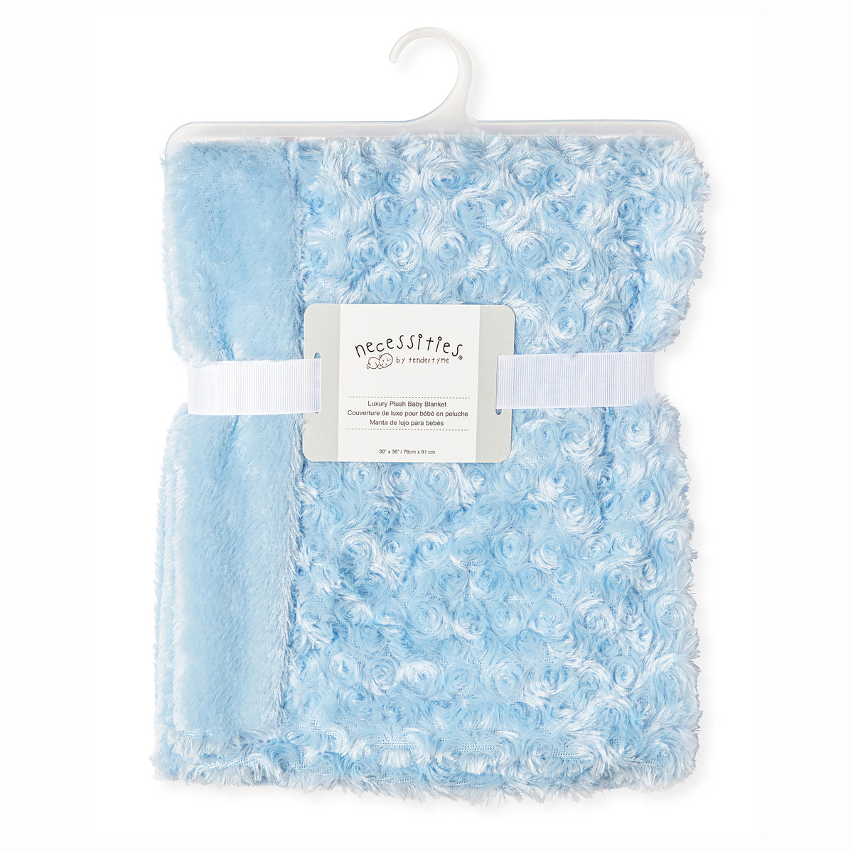 Baby Mode Baby Boys and Girls Plush Blanket with Nunu Gift Set, Blue