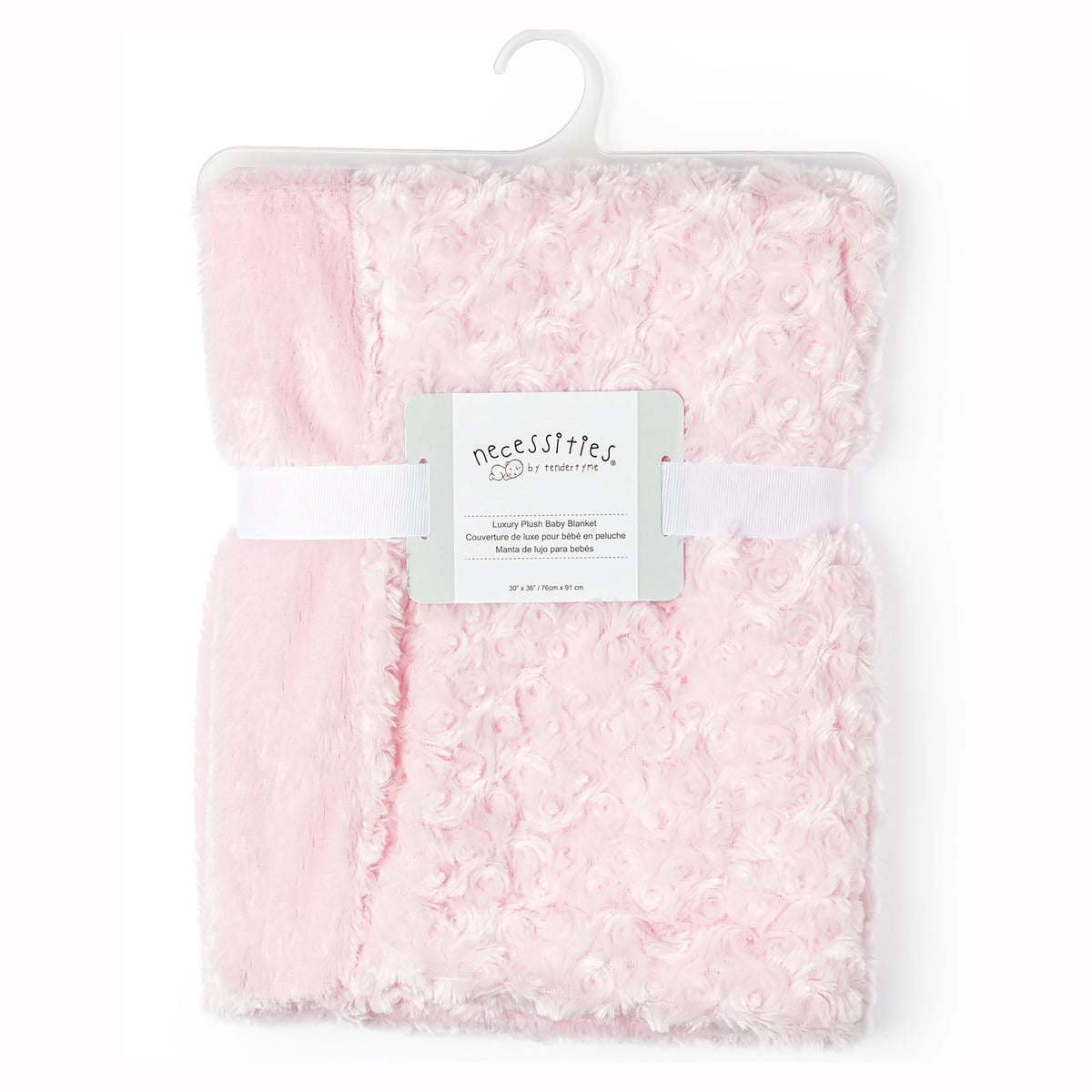 Baby Mode Baby Boys and Girls Plush Blanket with Nunu Gift Set, Pink
