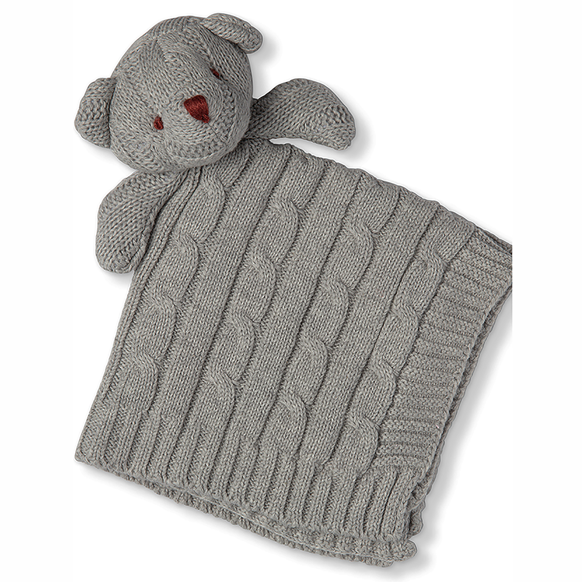 Baby Mode Signature Baby Cable Knit Baby Blanket Gift Set, Gray