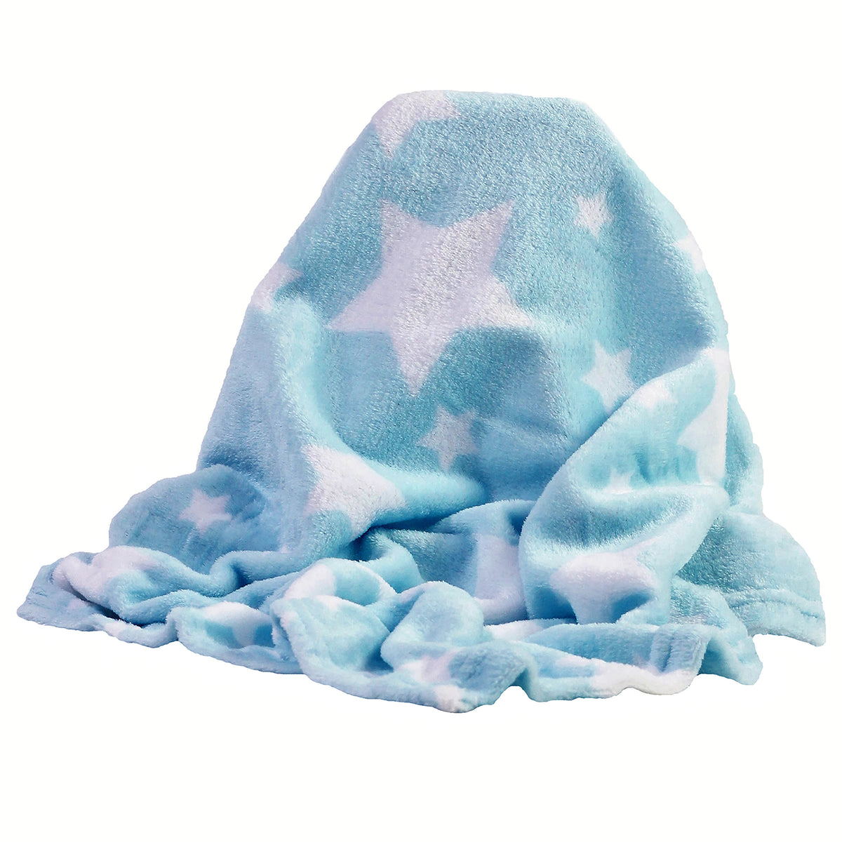 Baby Mode Baby Boys and Baby Girls Stars 7 Piece Baby Blanket Gift Set, Blue