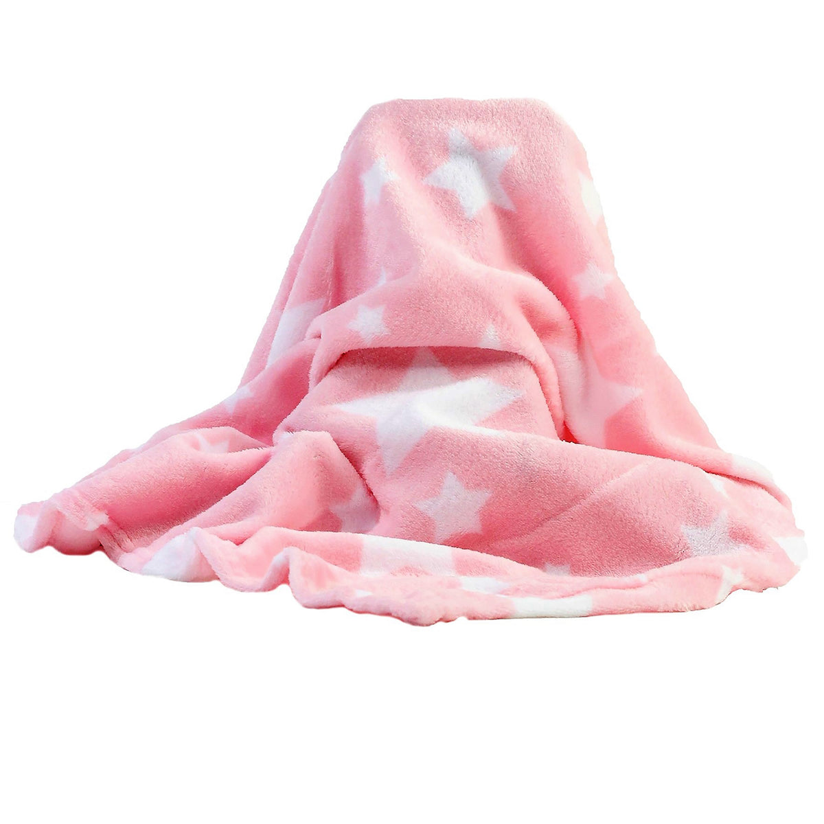 Baby Mode Baby Boys and Baby Girls Stars 7 Piece Baby Blanket Gift Set, Pink