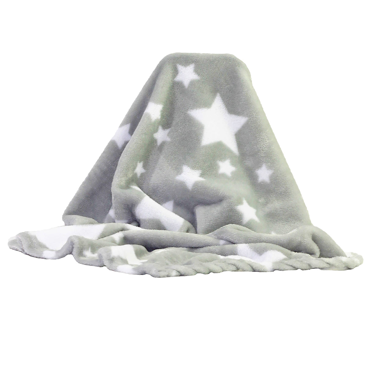 Baby Mode Baby Boys and Baby Girls Stars 7 Piece Baby Blanket Gift Set, Gray