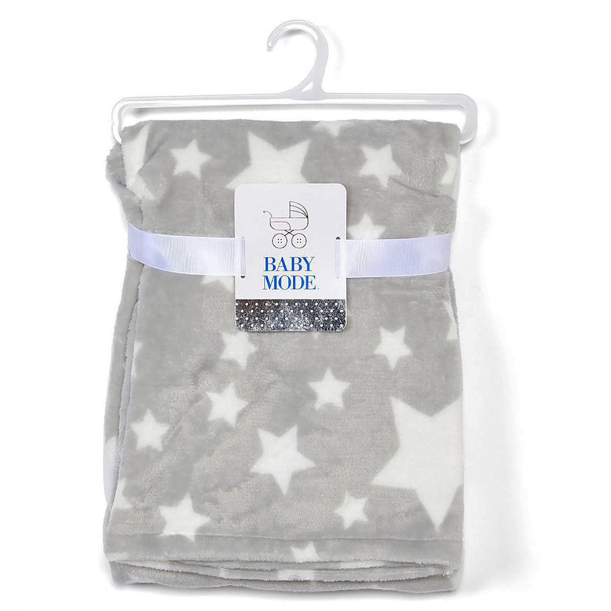 Baby Mode Baby Boys and Baby Girls Stars 7 Piece Baby Blanket Gift Set, Gray
