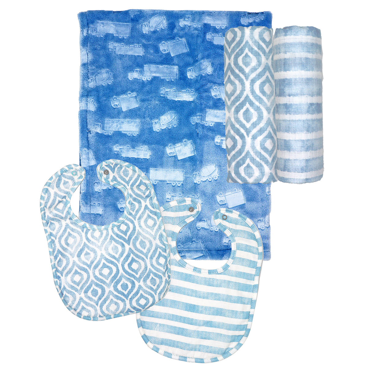 3 Stories Trading Company 29 Piece Complete Baby Shower Wardrobe Gift Crate, Boys