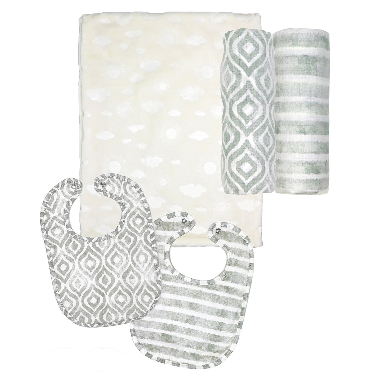 3 Stories Trading Company 29 Piece Complete Baby Shower Wardrobe Gift Crate, Gender Neutral