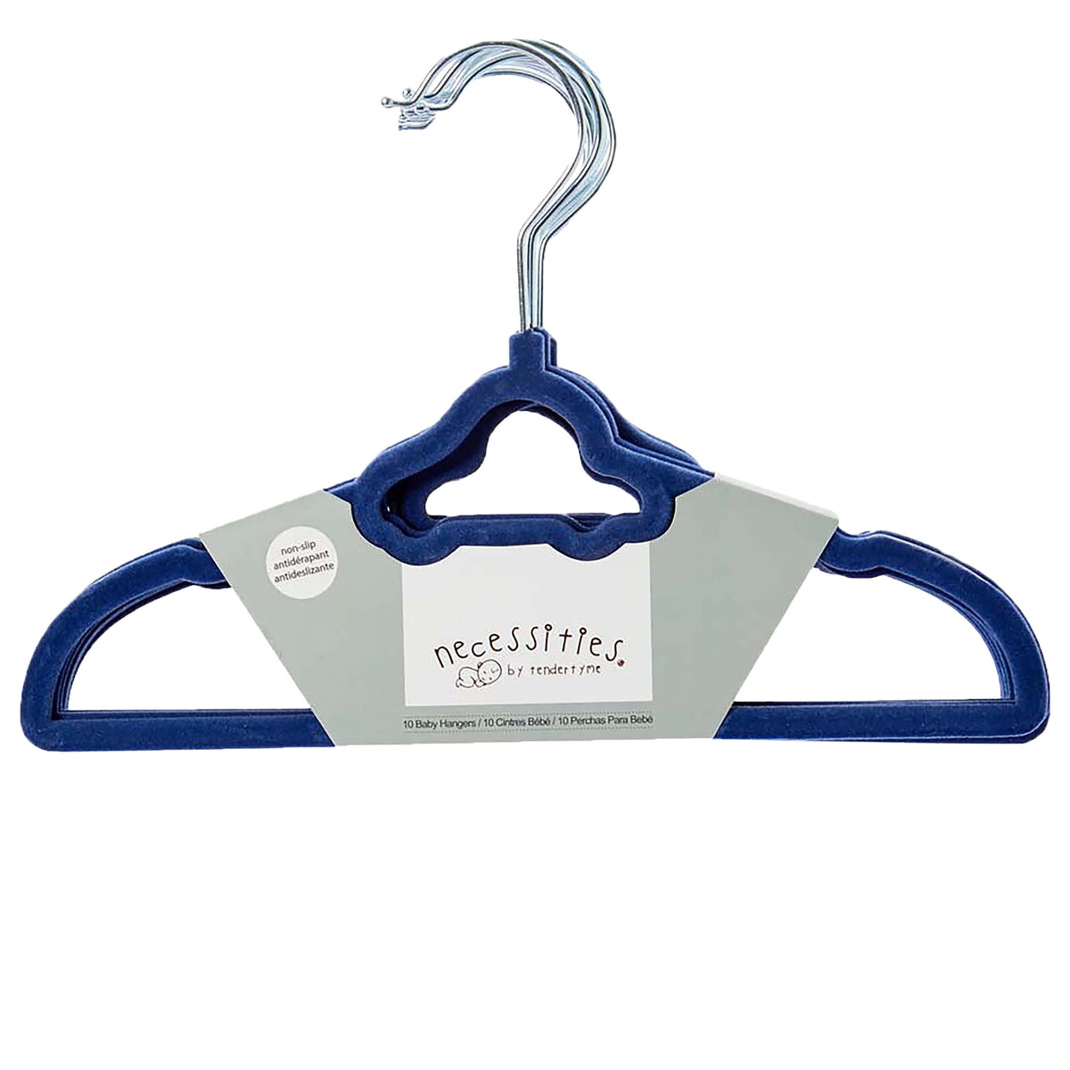 3 Stories Trading Company 12 Piece Baby Shower Wardrobe Gift Crate and Clothes Hangers, Blue
