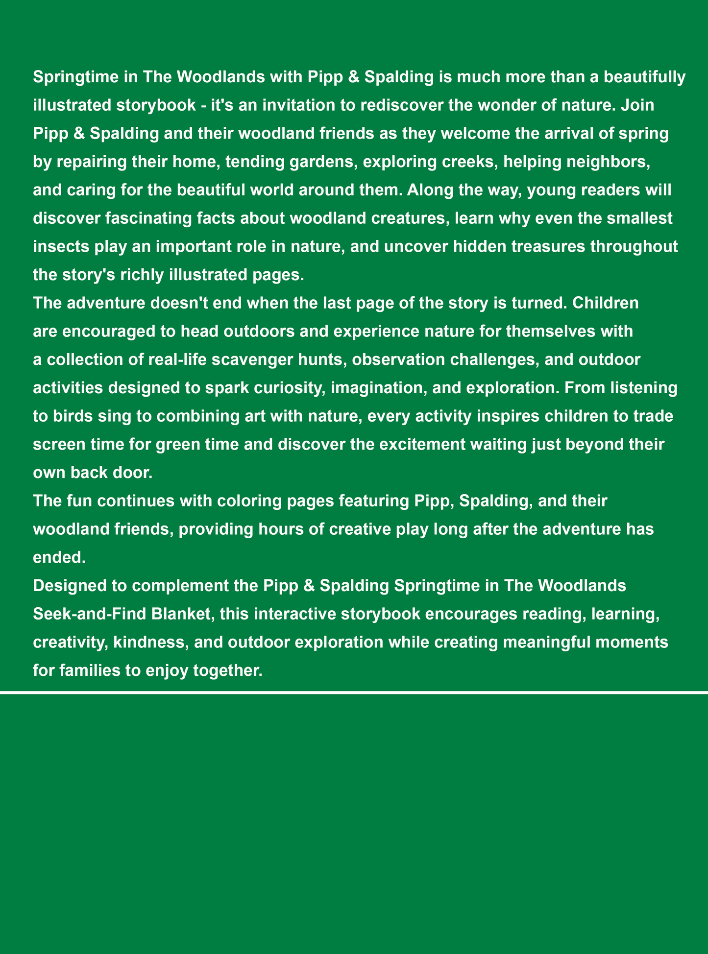 Pipp & Spalding Springtime in The Woodlands Story, Activity, and Coloring Book