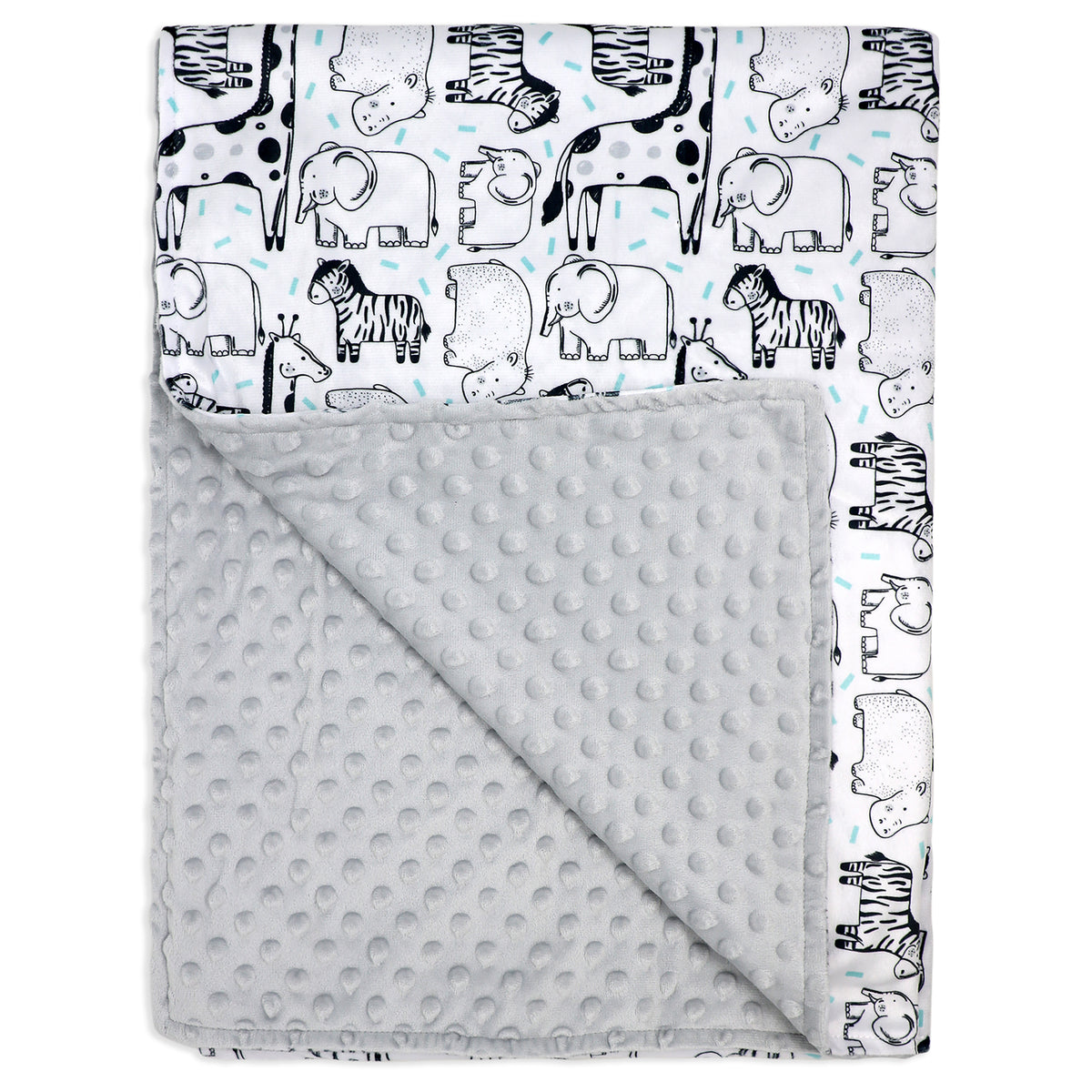 Minky Two Layer Blanket, Zoo