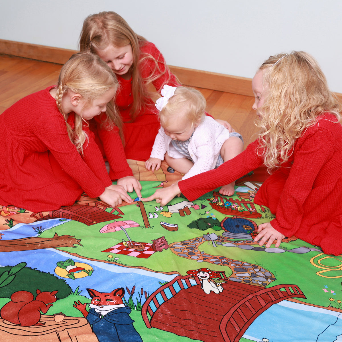 Pipp & Spalding Toddlers and Kids Seek-and-Find Blanket, Interactive Springtime in The Woodlands Twin Bed Throw