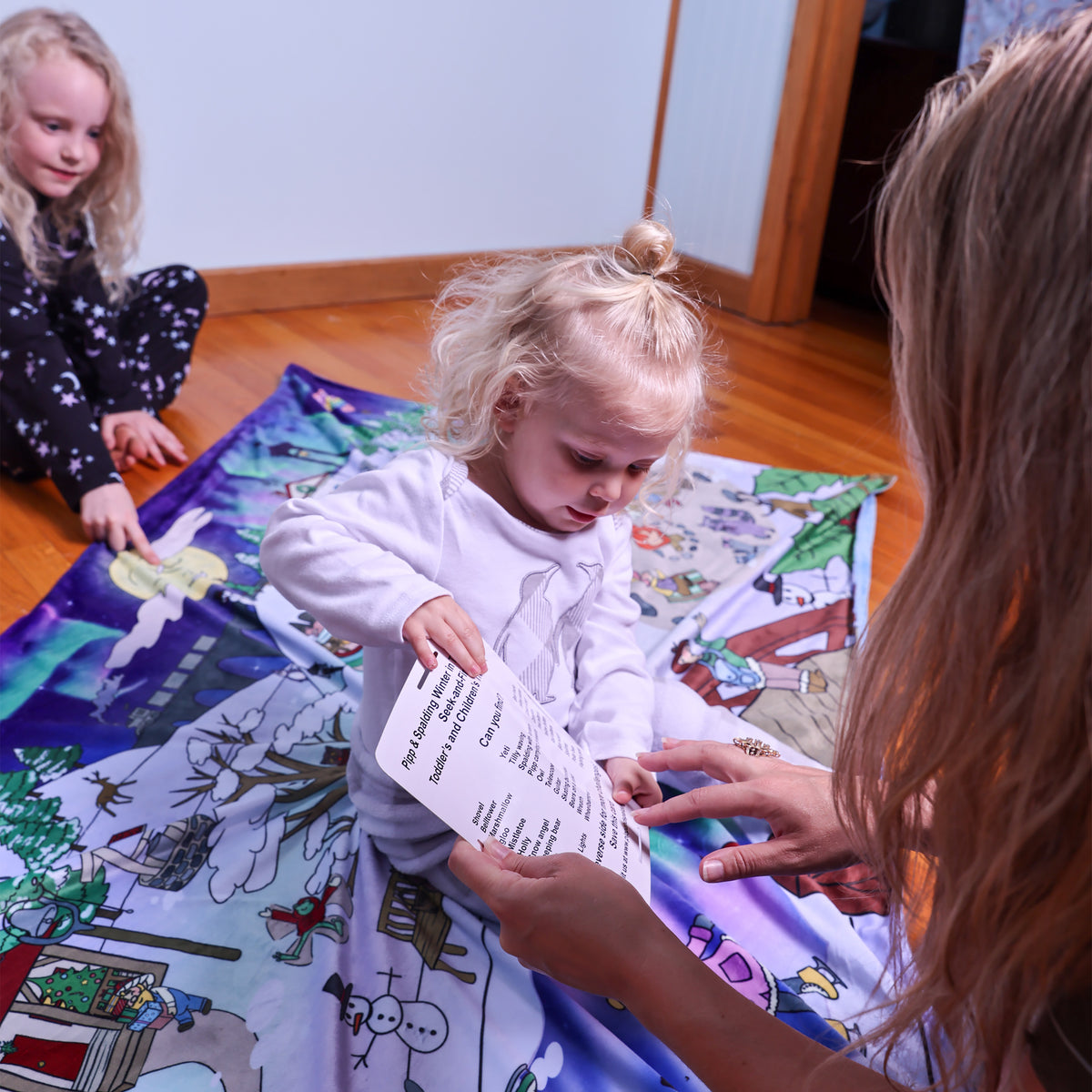 Pipp & Spalding Winter in The Woodlands Seek-and-Find Blanket & Story, Activity, and Coloring Book Bundle