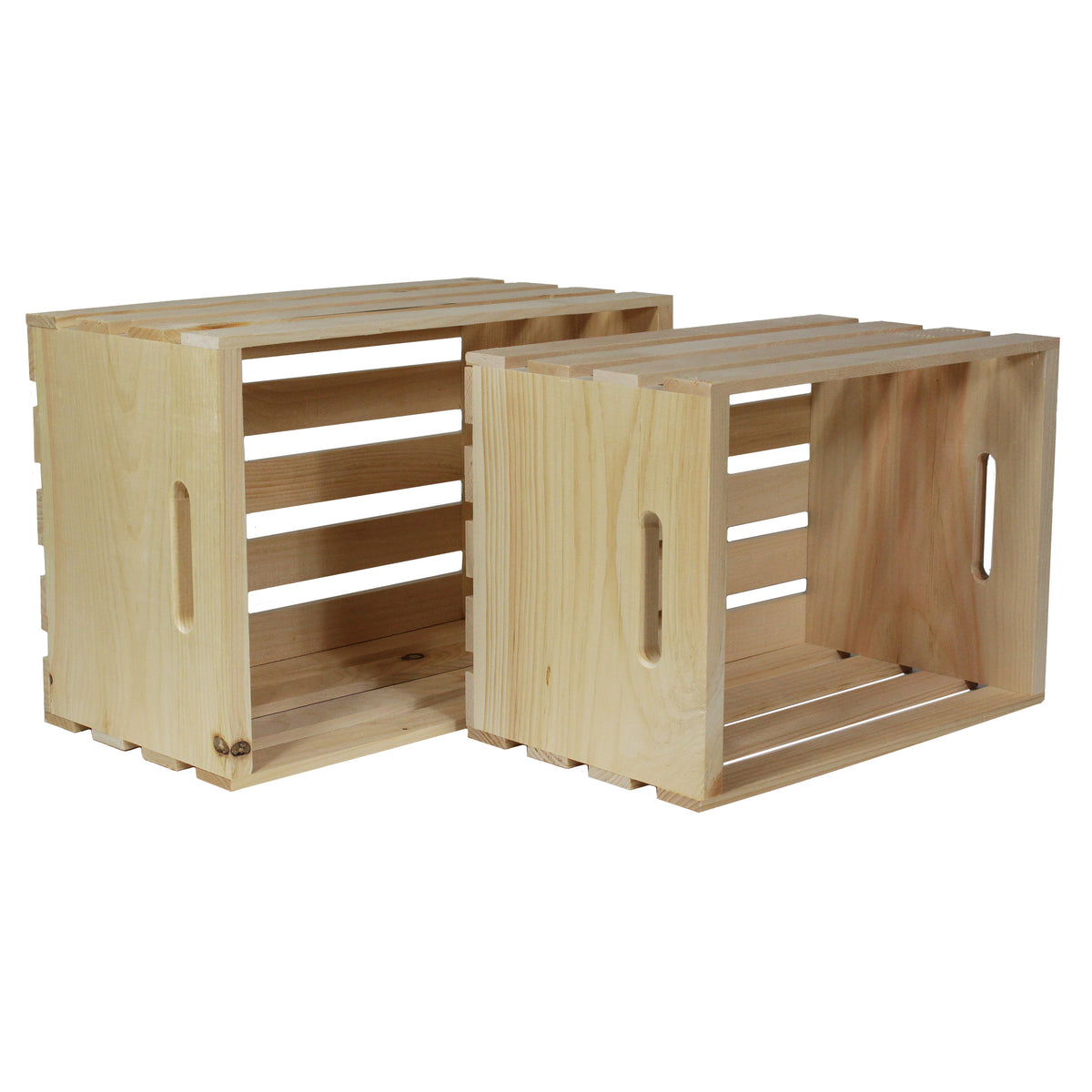3 Stories Trading Company 2 Piece Unfinished Pine Pallet Style Crate Set