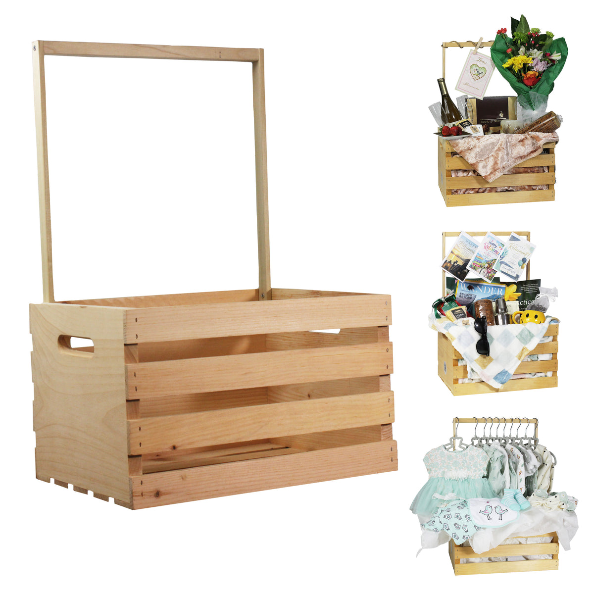 3 Stories Trading Company Baby Shower Gift Crate Wardrobe, Storage Crate and Clothes Hanging Rod