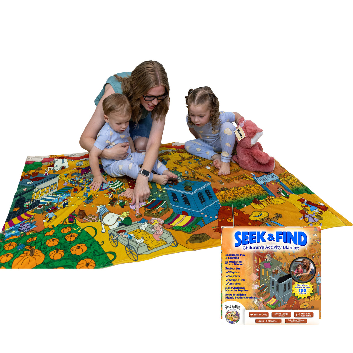 Pipp & Spalding Seek-and-Find Autumn in the Woodlands Interactive Blanket