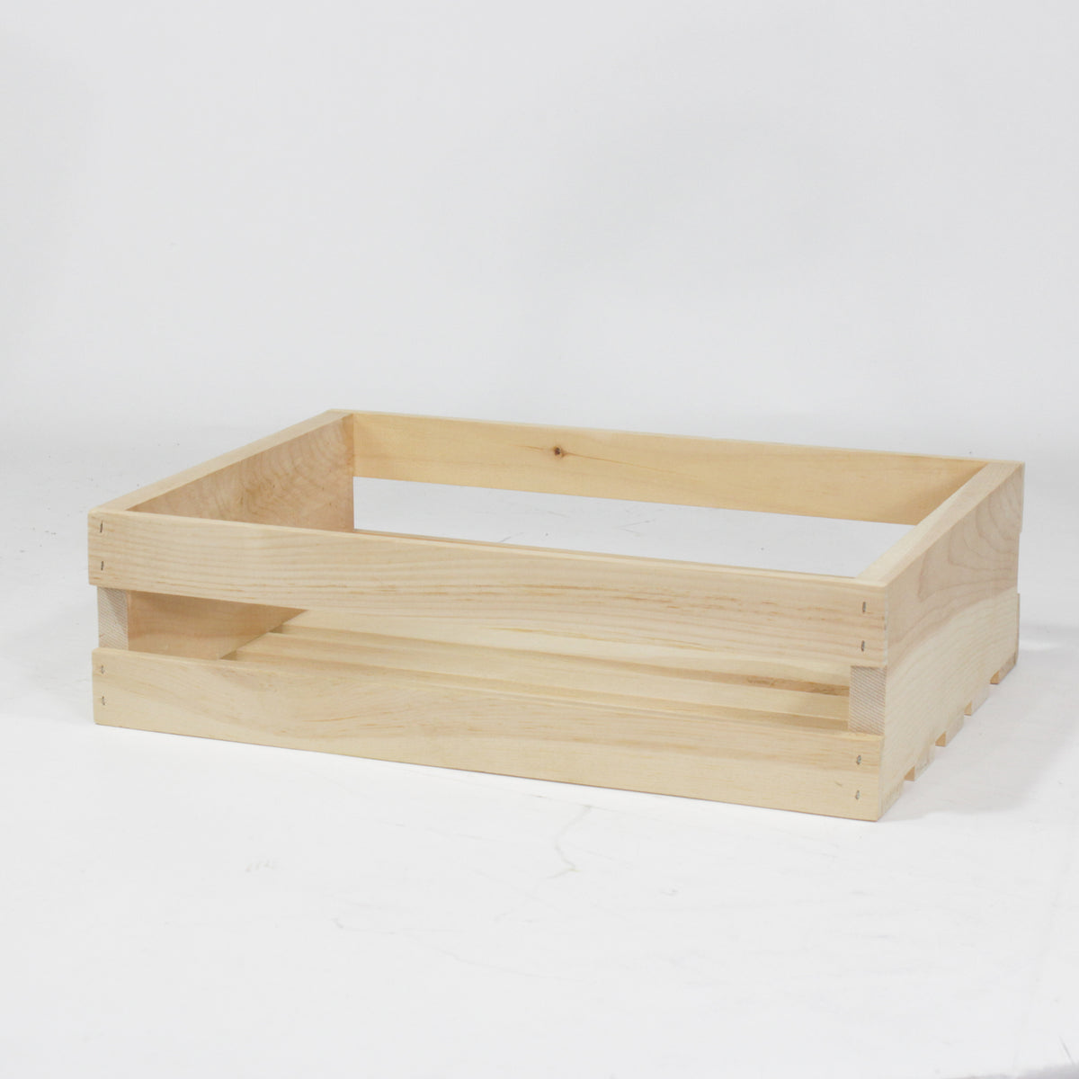 3 Stories Trading Company Extra Large 18" Unfinished Pine Pallet Style Half Crate