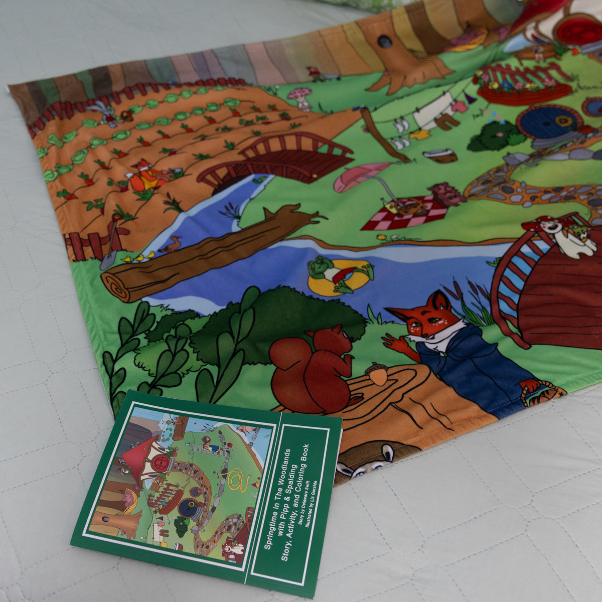 Pipp & Spalding Springtime in The Woodlands Seek-and-Find Blanket & Story, Coloring Book Bundle