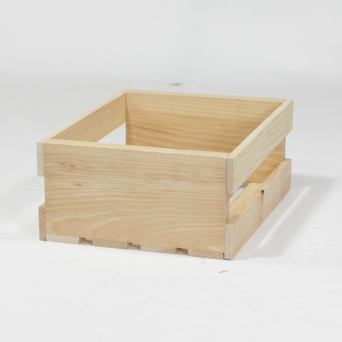 3 Stories Trading Company Small 12" Unfinished Pine Pallet Style Crate