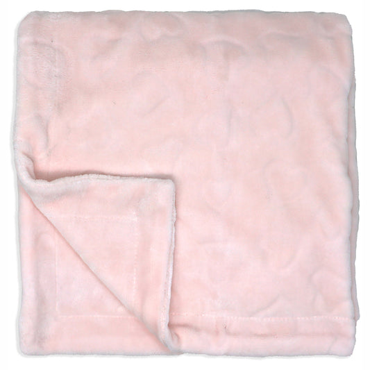 Amor Bebe Baby Boys and Baby Girls Embossed Plush Blanket, Pink