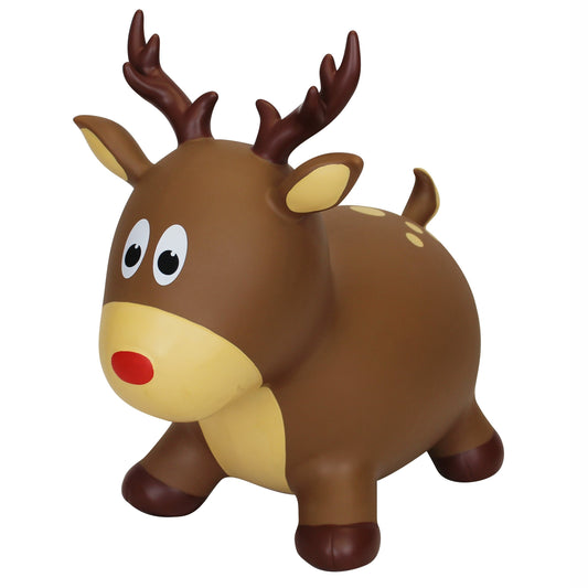 Holiday Hoppers Wildlife Hopper Toddler and Kids Inflatable Reindeer Hopper Toy