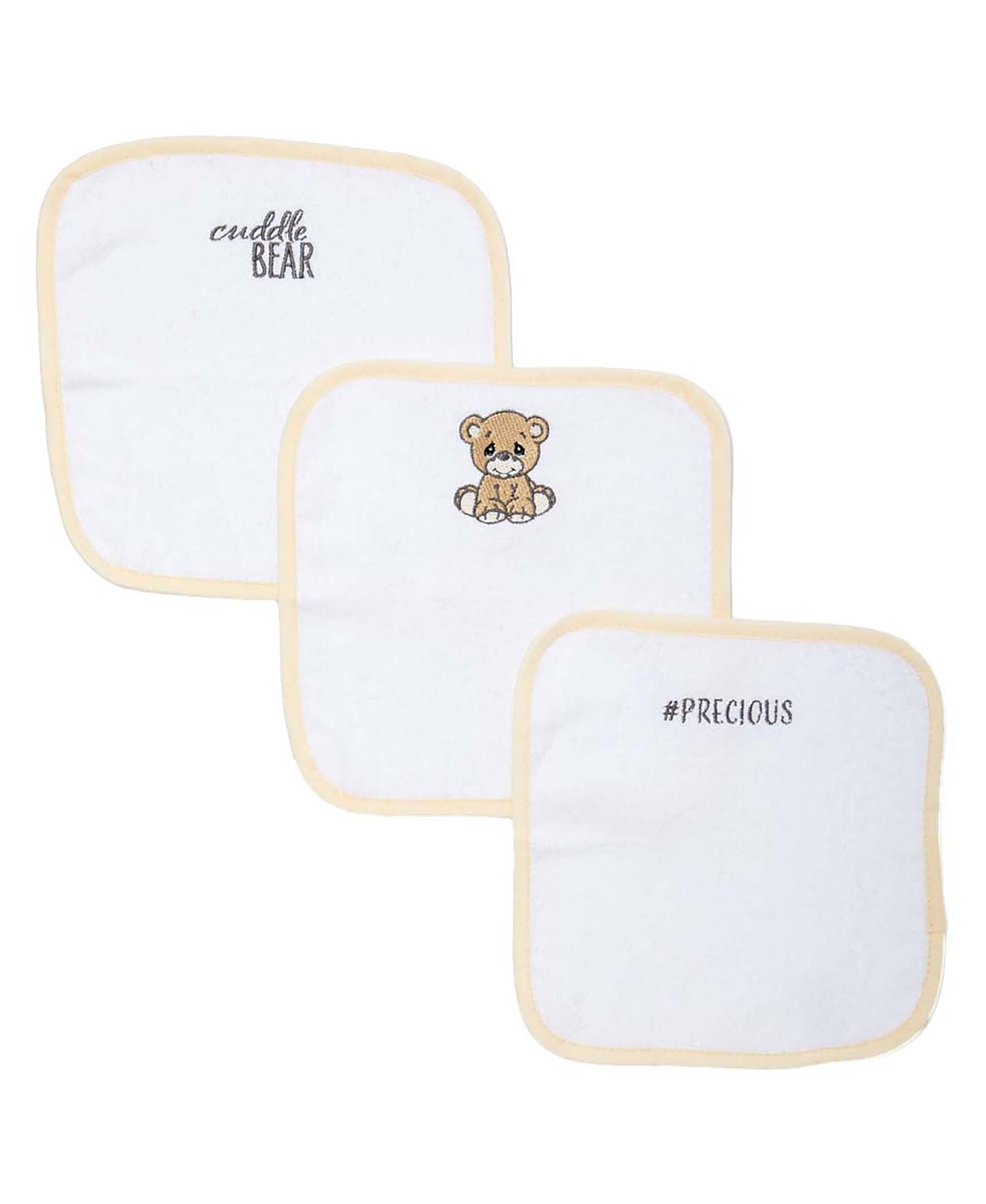 Precious Moments Baby Boys and Baby Girls Precious Moments 3 Piece Baby Washcloths, Bear