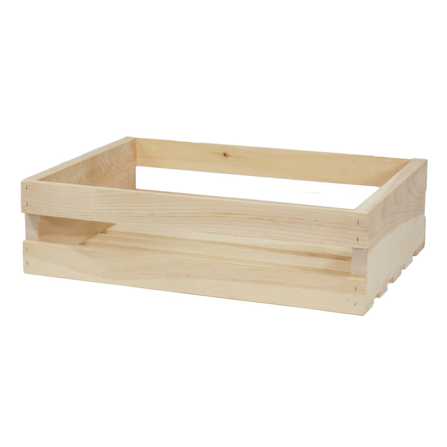 3 Stories Trading Company Extra Large 18" Unfinished Pine Pallet Style Half Crate