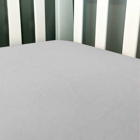necessities by tendertyme Baby Boys and Baby Girls Solid Flannel Crib Sheet, Gray