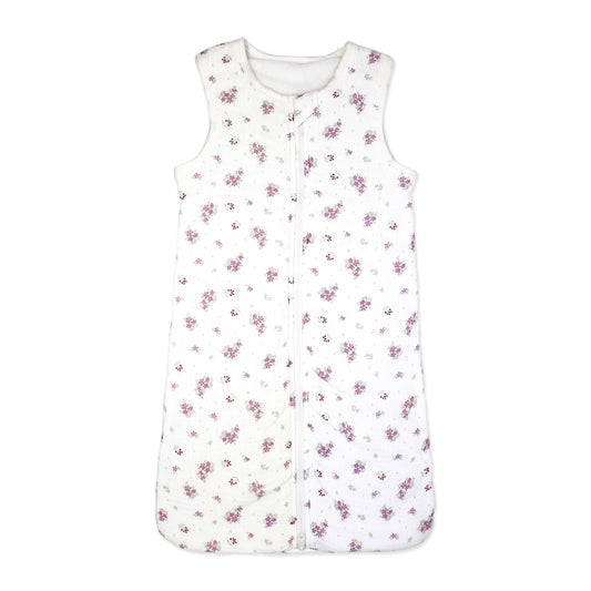 Baby Mode Baby Girls Muslin Sleep Sack Purple Floral, 0-6M